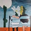 Quadro surrealista floral